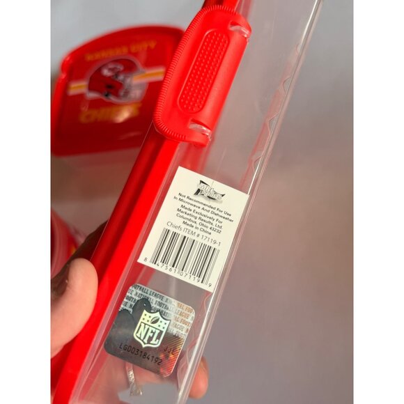 Kansas City Chiefs NFL Food Storage Container Set Red 3-Piece Officially License - Picture 5 of 7